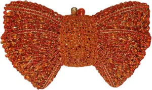DJBM Sweet Bow Rhinestone Crystal Evening Clutch Bright Deluxe Diamond Handbag for Women Formal Party