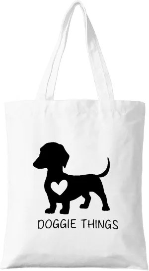 Doggie Things Canvas Tote Bag for Women, Dogs Lover Gift for Dog Mom, Birthday Christmas Cute Shepherd Gifts For Women.