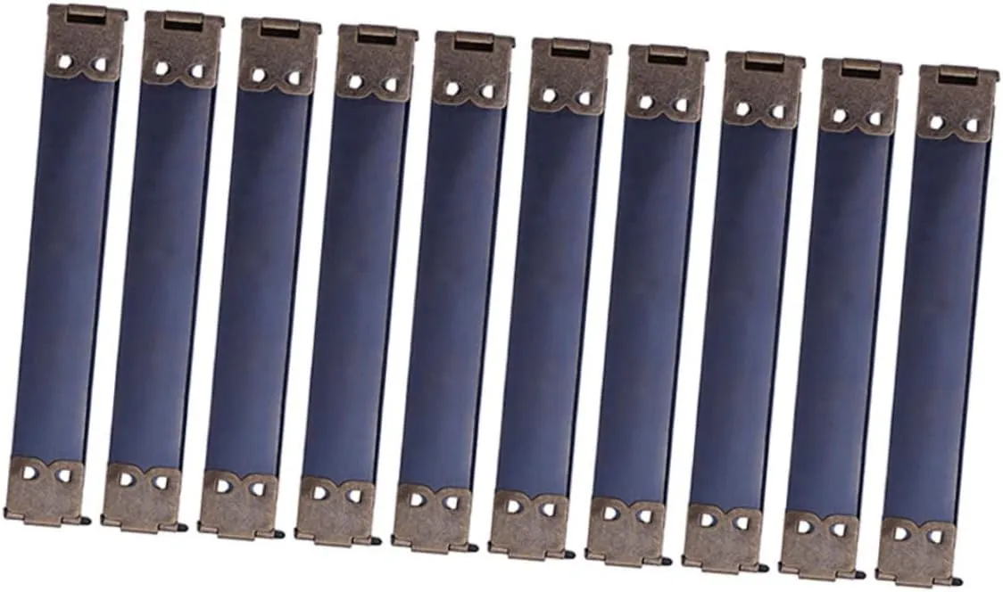 DOITOOL 100pcs 12cm Metal Internal Flex Frames for Handbag Clasps DIY Purse Hardware Spring Clip Sewing Hinges for Coin Purse Clasp Bag