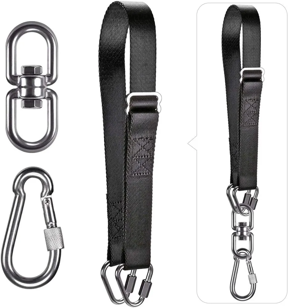 Dolibest Punching Bag Hangers Strap, Heavy Bag Strap Hanger for Home Gym Training Workout Fitness Conditioning Pull Ups and Dips Exercises Equipment