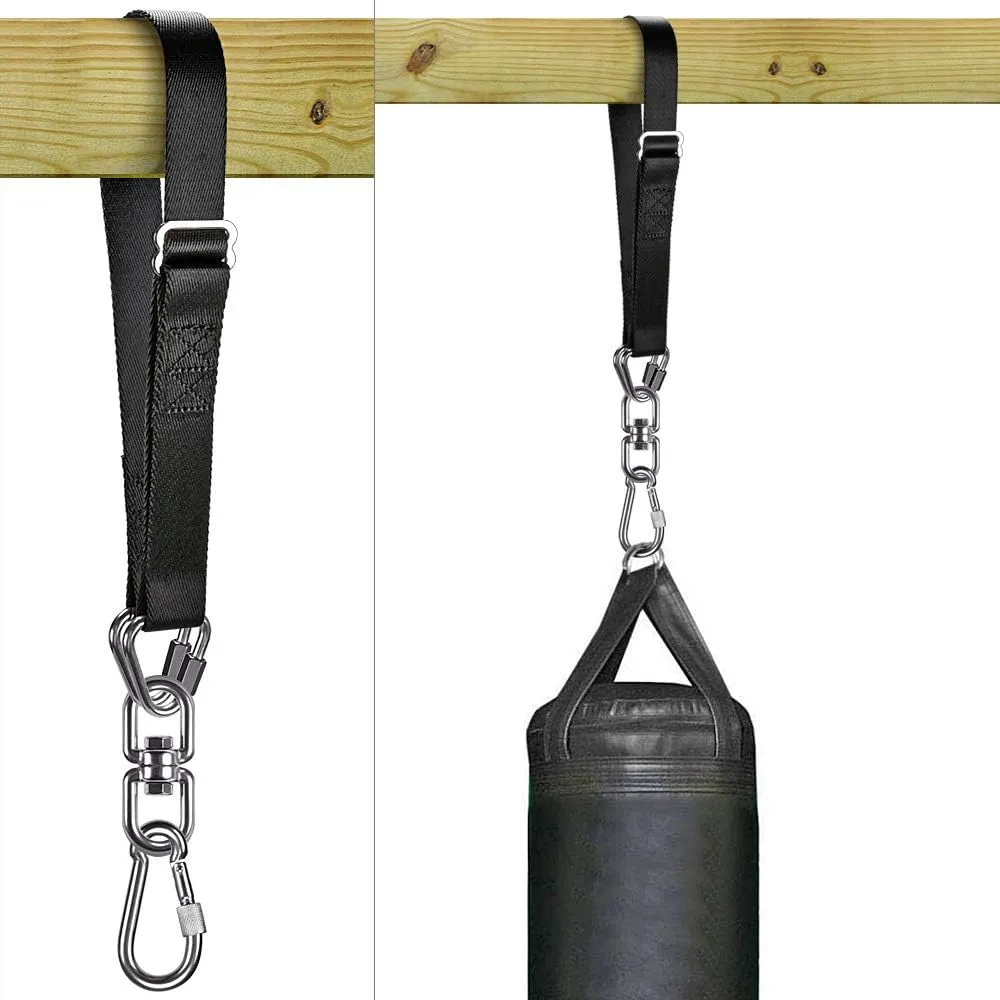 Dolibest Punching Bag Hangers Strap, Heavy Bag Strap Hanger for Home Gym Training Workout Fitness Conditioning Pull Ups and Dips Exercises Equipment