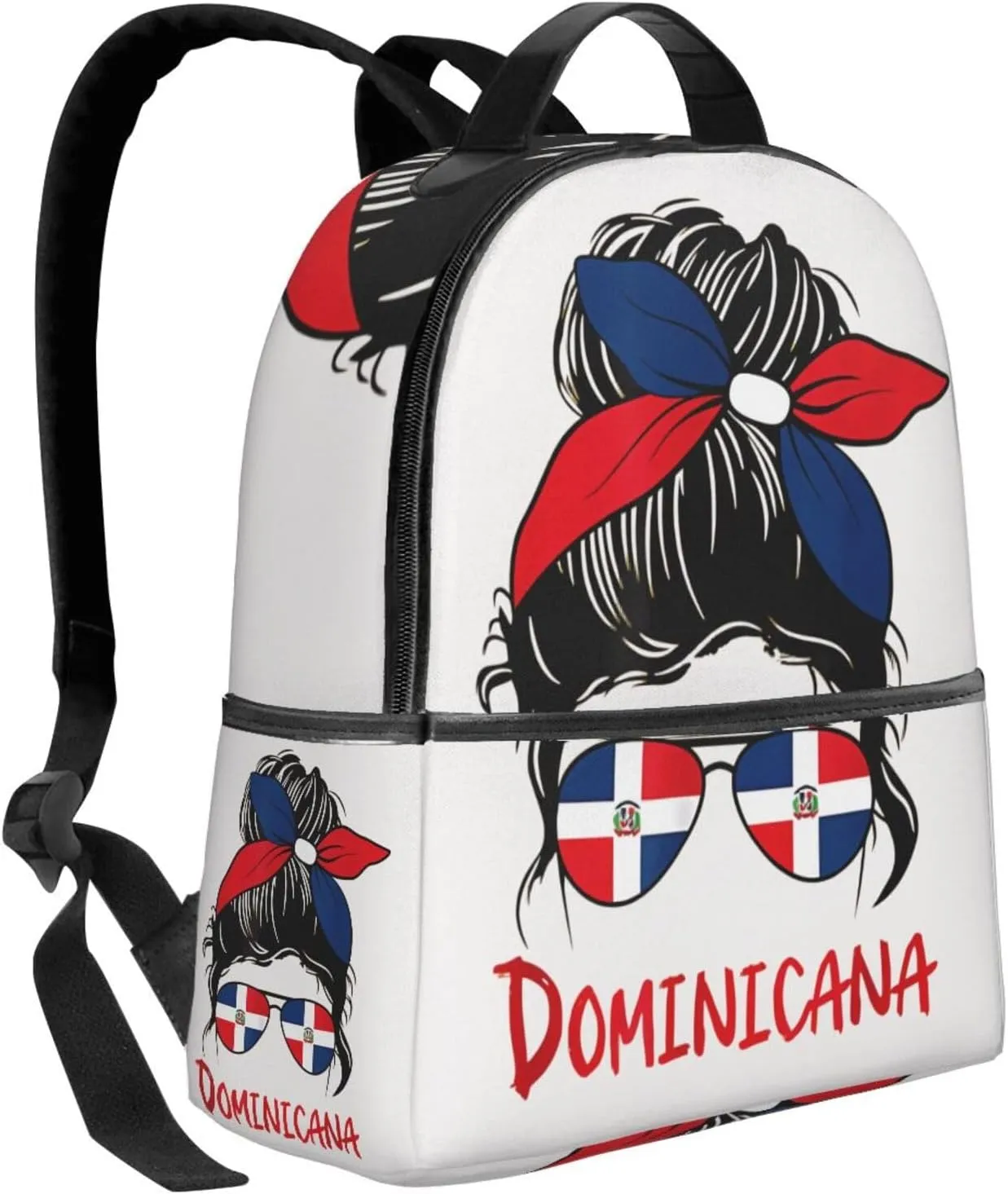 Dominicana Dominican Women Casual Backpacks Laptop Backpack Carry-on Daypack Sports Travel Rucksack Lightweight Working Bag for Outdoor Hiking Cycling Walking