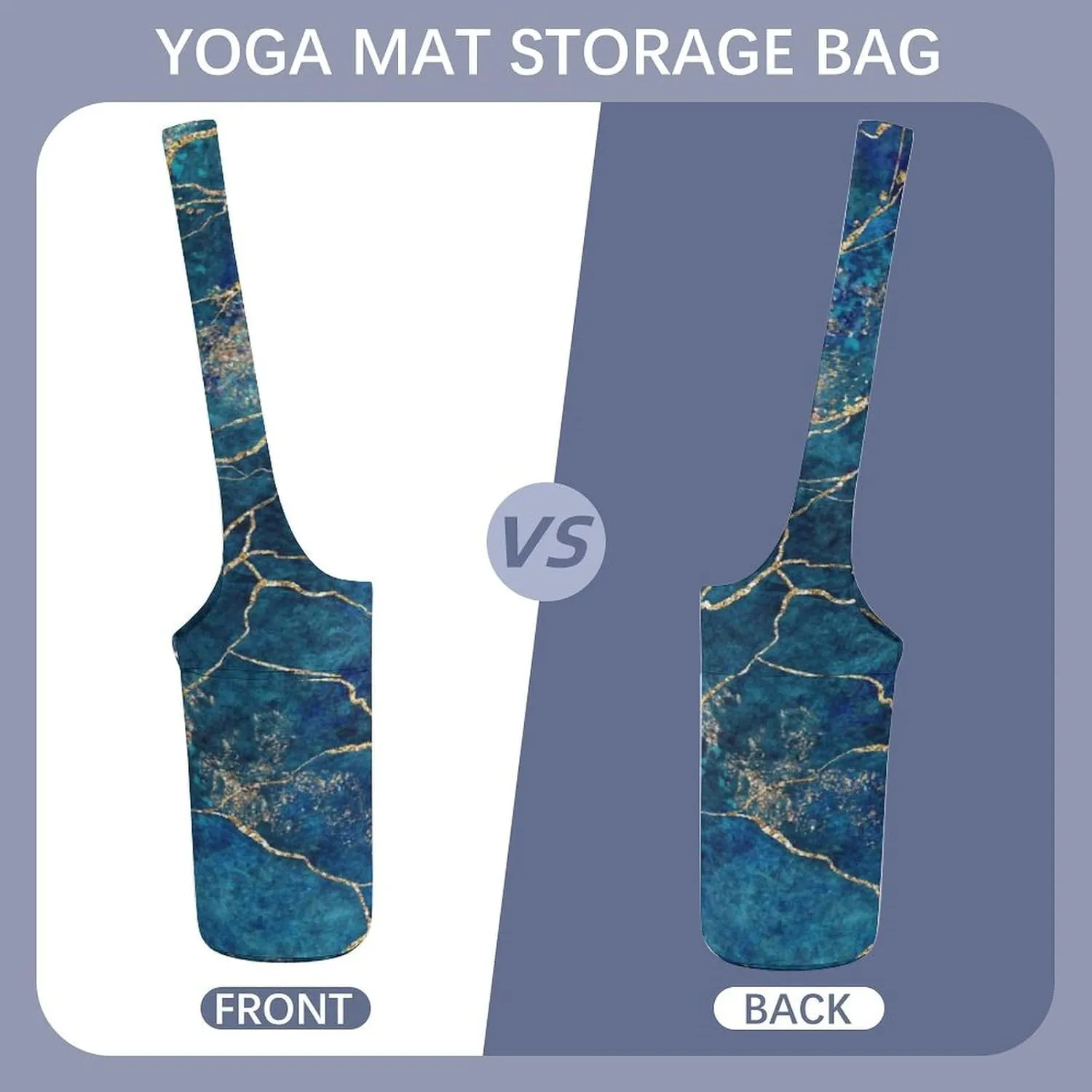 Donnapink Yoga Mat Bag, Canvas Storage Bag with Pocket Shoulder Strap, Fashion Mat Bag