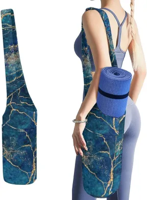 Donnapink Yoga Mat Bag, Canvas Storage Bag with Pocket Shoulder Strap, Fashion Mat Bag