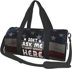 Don'T Ask Me I Just Work Here Duffel Bag Gym Bag Travel Sports Tote Large Foldable Beach Swim Yoga1