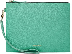 DORIS&JACKY Lambskin Leather Wristlet Clutch Purse For Women Large Soft Designer Wallet With Strap…