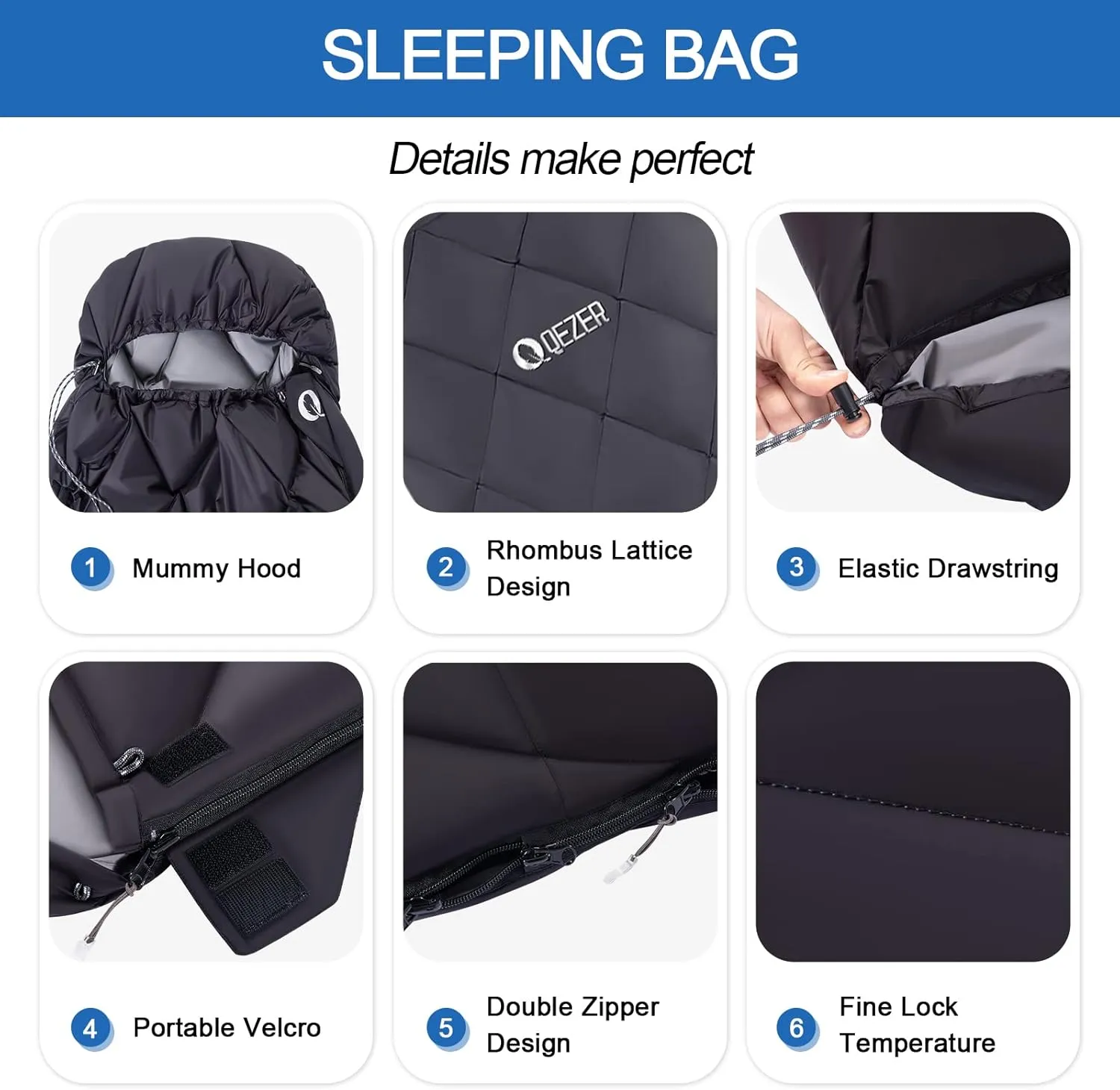 Down Sleeping Bag for Adults, Teens - 40-60 600 Fill Power Duck Down Ultralight Backpacking Bag With Compression Sack