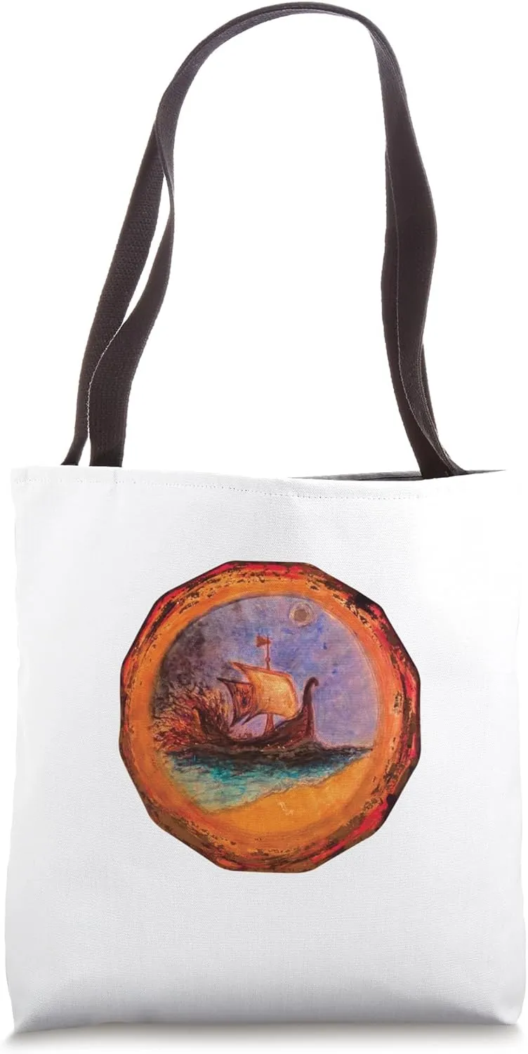 Drum of the Burning Longboat Tote Bag