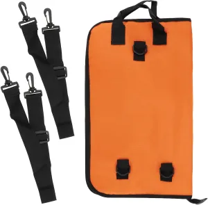 Drumsticks Bag, Canvas Large Capacity Drum sticks Storage Bag with Anti-falling Pockets, Portable Hangable Drum Sticks Case Mallet Bag, Lasting Drumsticks Holder Great Gift for Drummers, Beginners