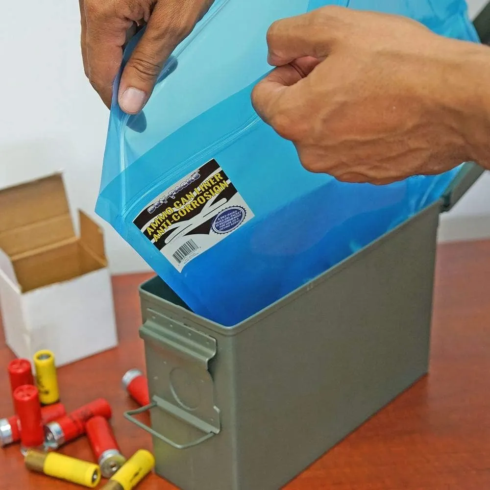 Dry-Packs Anti-Corrosion Ammo Can Liner Bags, Rifle Round, Bullet, Ammunition Storage Solution