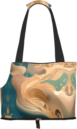 Dunhuang Mystery Printed Pet Shoulder Bag, Specially Designed for Small Dogs and Cats, Multifunctional Shoulder and Handbag