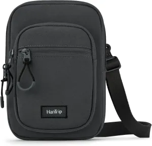 Durable Crossbody Bag for Men and Women Adjustable Shoulder Sling Bag with Multiple Zipper Pockets Unisex Daypack
