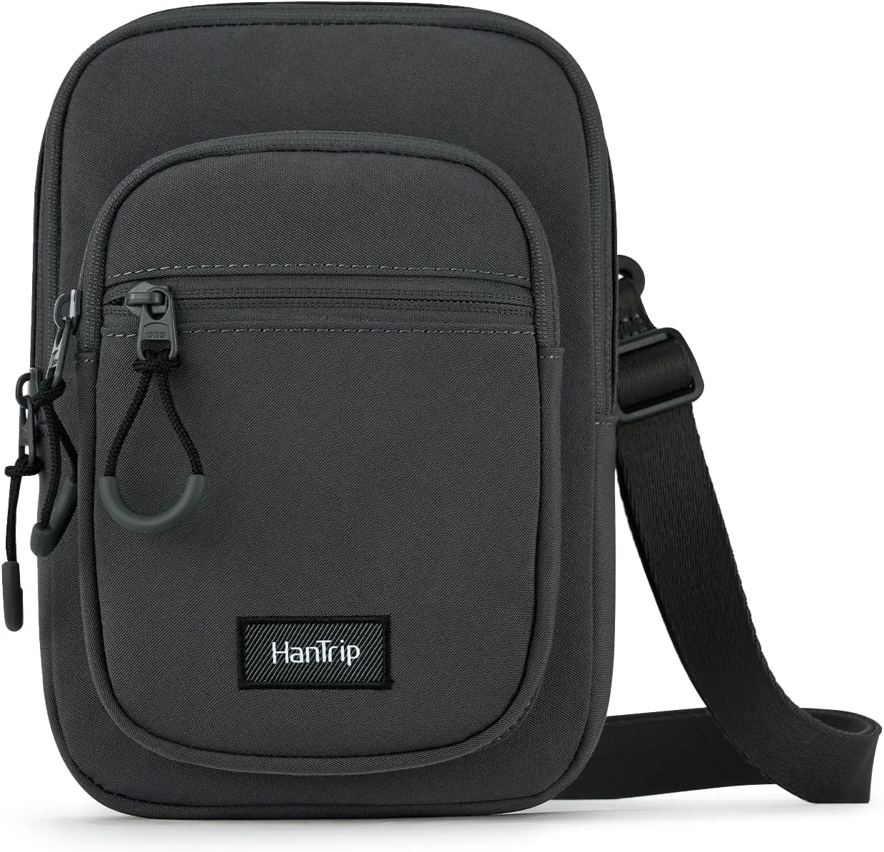 Durable Crossbody Bag for Men and Women Adjustable Shoulder Sling Bag with Multiple Zipper Pockets Unisex Daypack