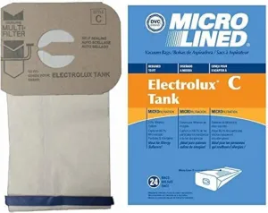 DVC Micro-Lined Paper Replacement Bags for Elextrolux Style C Canister Models - 24 Bags