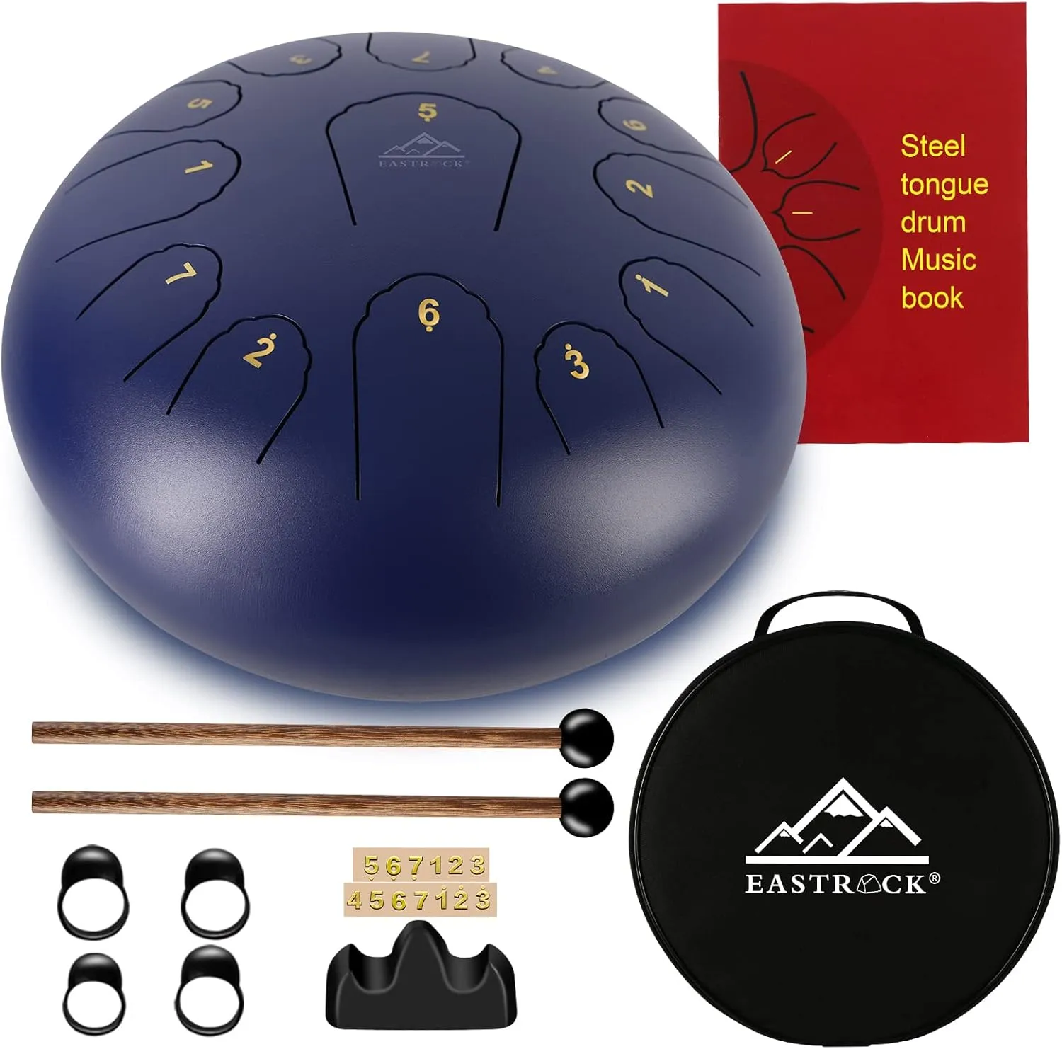 EASTROCK Steel Tongue Drum for Kids 6 Inch 8 Notes Percussion Instrument Handpan Drum C Key with Travel Bag,for Meditation Entertainment Yoga,Mallets,and Music Book (Lavender)