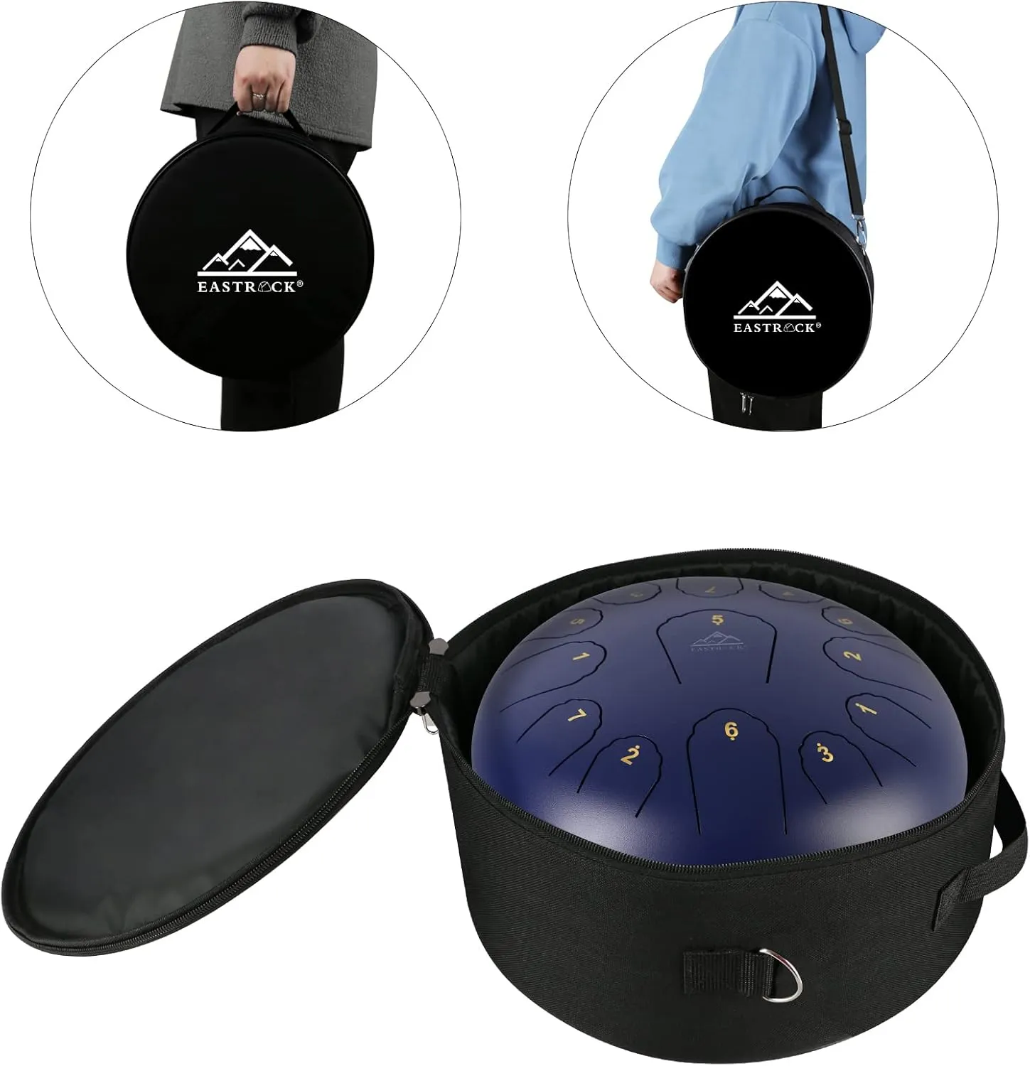 EASTROCK Steel Tongue Drum for Kids 6 Inch 8 Notes Percussion Instrument Handpan Drum C Key with Travel Bag,for Meditation Entertainment Yoga,Mallets,and Music Book (Lavender)
