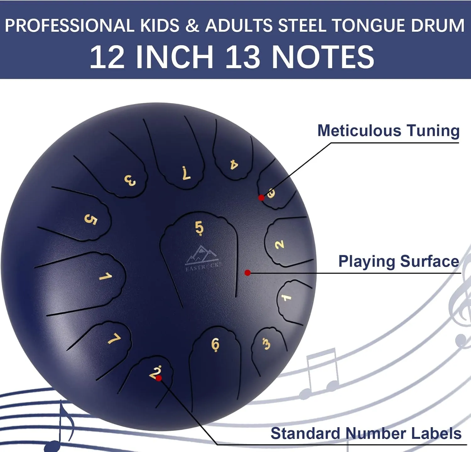 EASTROCK Steel Tongue Drum for Kids 6 Inch 8 Notes Percussion Instrument Handpan Drum C Key with Travel Bag,for Meditation Entertainment Yoga,Mallets,and Music Book (Lavender)