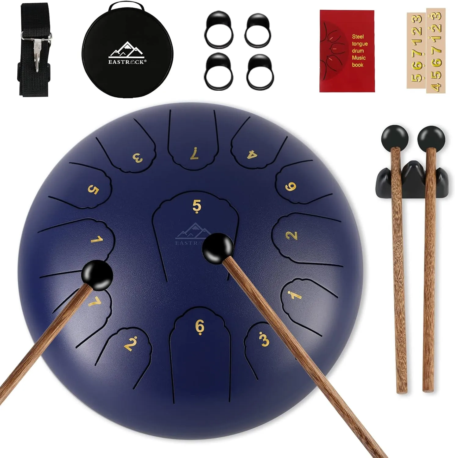 EASTROCK Steel Tongue Drum for Kids 6 Inch 8 Notes Percussion Instrument Handpan Drum C Key with Travel Bag,for Meditation Entertainment Yoga,Mallets,and Music Book (Lavender)