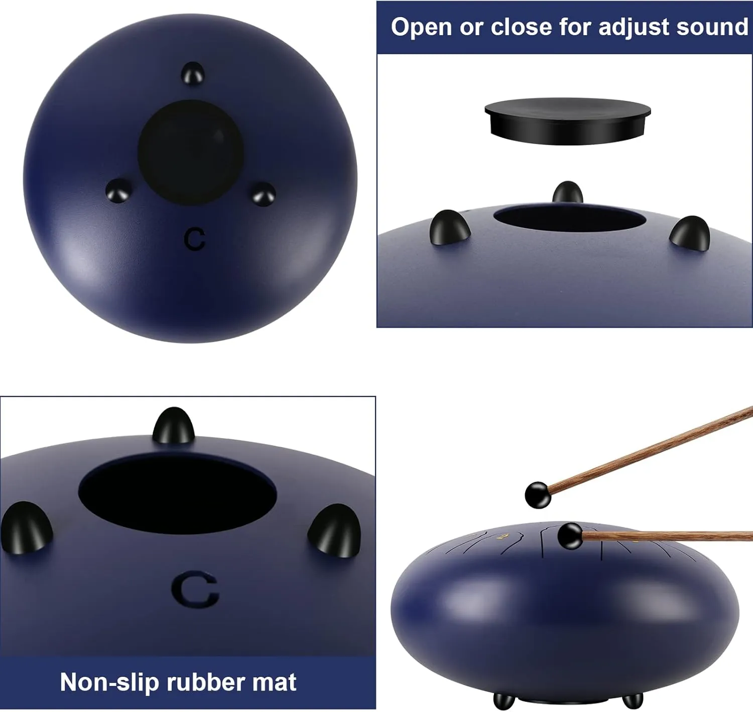 EASTROCK Steel Tongue Drum for Kids 6 Inch 8 Notes Percussion Instrument Handpan Drum C Key with Travel Bag,for Meditation Entertainment Yoga,Mallets,and Music Book (Lavender)