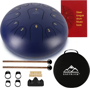 EASTROCK Steel Tongue Drum for Kids 6 Inch 8 Notes Percussion Instrument Handpan Drum C Key with Travel Bag,for Meditation Entertainment Yoga,Mallets,and Music Book (Lavender)