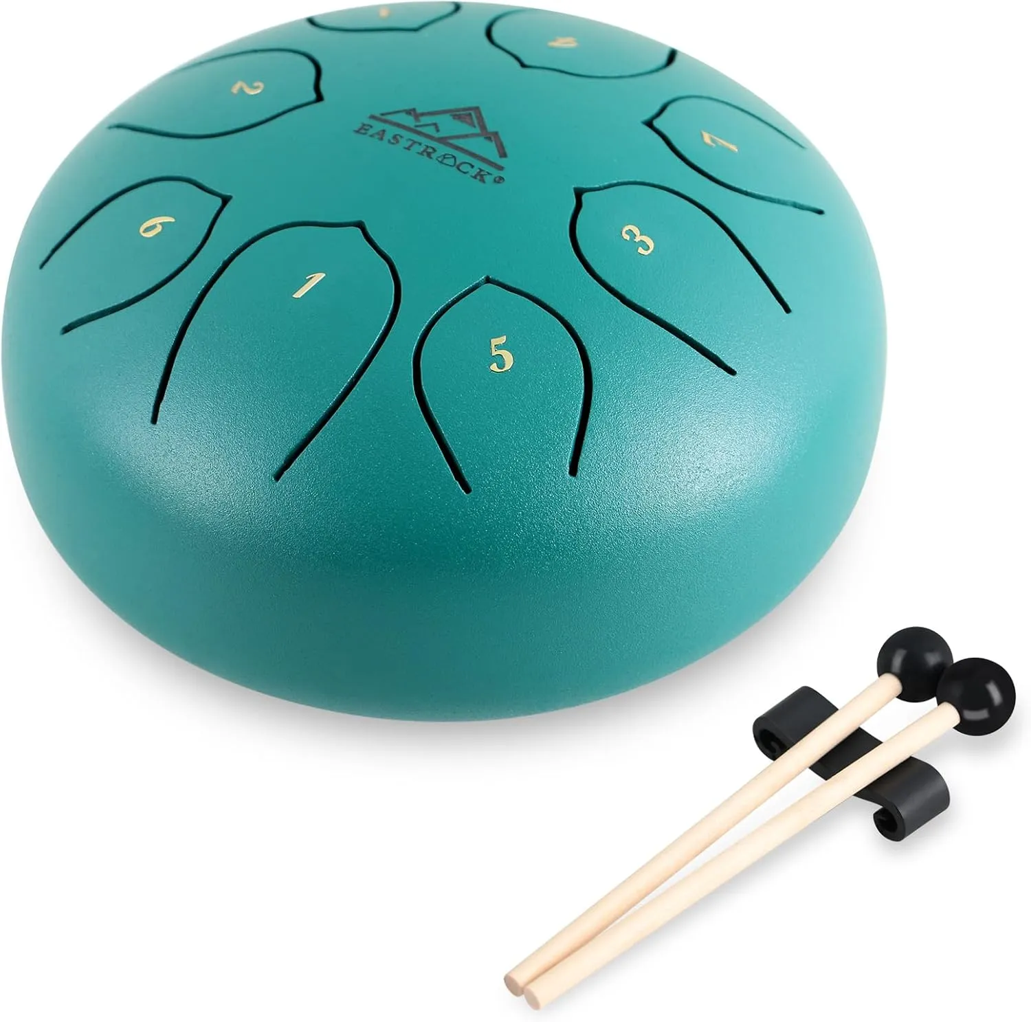 EASTROCK Steel Tongue Drum for Kids 6 Inches 8 Notes Steel Drum Tongue Drum Handpan Drum C Key with Travel Bag,Meditation Entertainment Yoga,Mallets,and Music Book (Green)