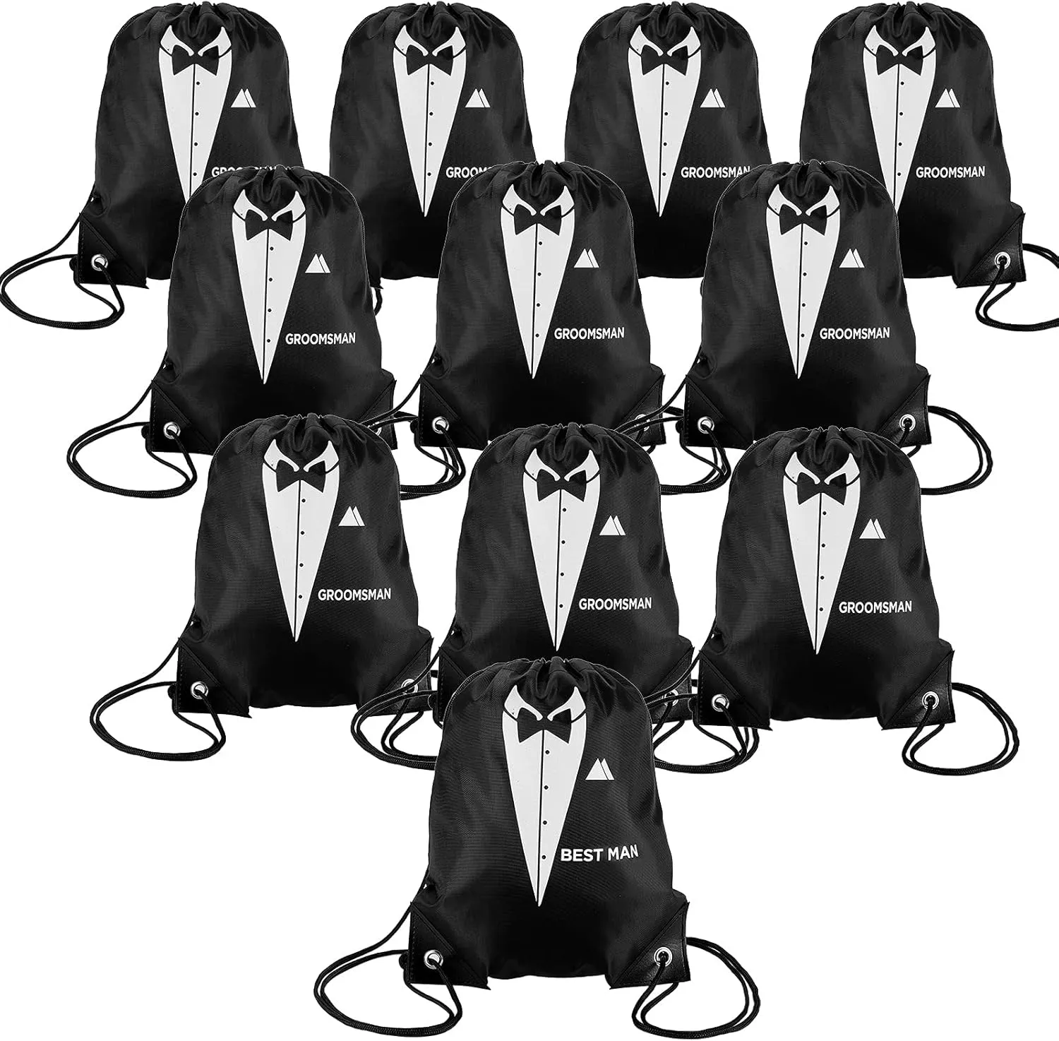 Eccliy 12 Pieces Groomsman Gift Bags for Wedding Include 1 Best Man and 11 Groomsman Proposal Bags Party Favor Bags for Groomsman Father's Birthday Anniversary Wedding Party Supplies