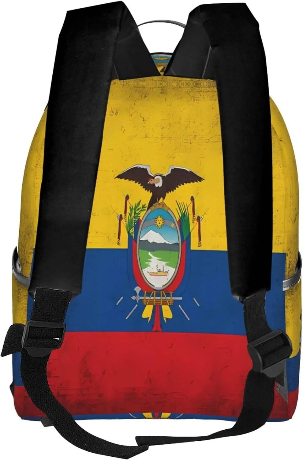 Ecuador Ecuadorian Flag Casual Backpacks Laptop Backpack Carry-on Daypack Sports Travel Rucksack Lightweight Working Bag for Outdoor Hiking Cycling Walking