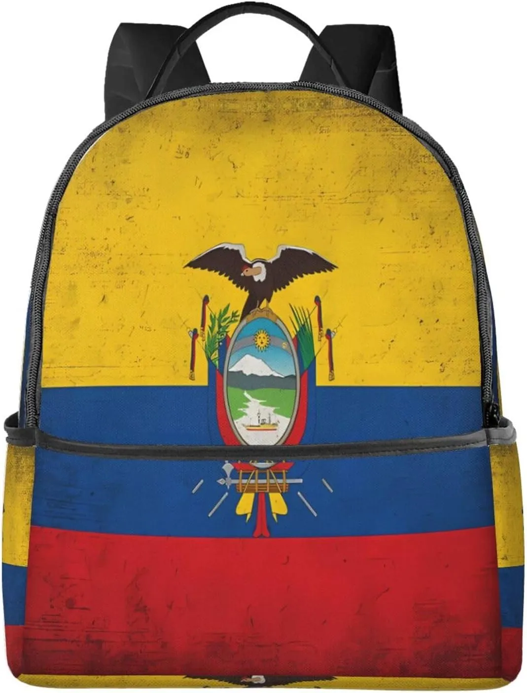 Ecuador Ecuadorian Flag Casual Backpacks Laptop Backpack Carry-on Daypack Sports Travel Rucksack Lightweight Working Bag for Outdoor Hiking Cycling Walking