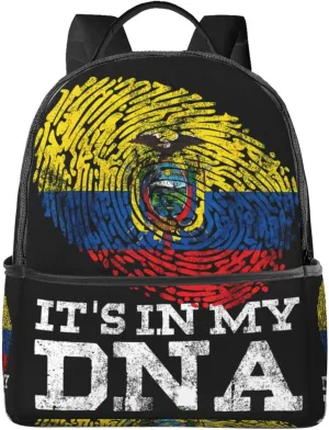 Ecuadorian Hispanic Ecuador Flag Casual Backpacks Laptop Backpack Carry-on Daypack Sports Travel Rucksack Lightweight Working Bag for Outdoor Hiking Cycling Walking