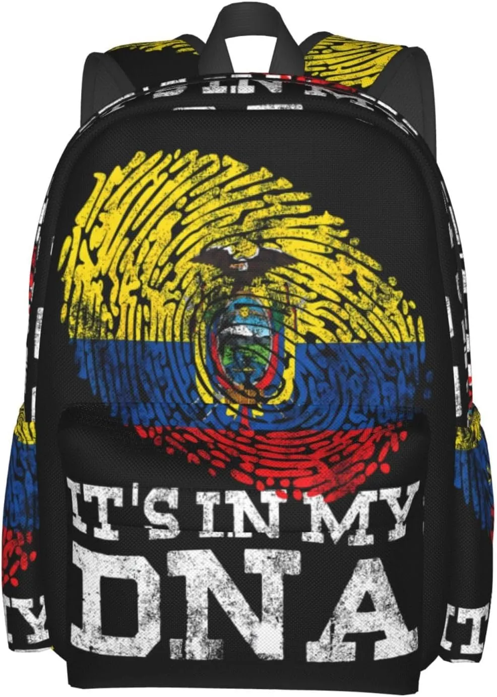 Ecuadorian Hispanic Ecuador Flag Large Travel Backpack Casual Backpacks Laptop Daypack Working Rucksack Lightweight Back Pack Sports Bag with Adjustable Shoulder Strap