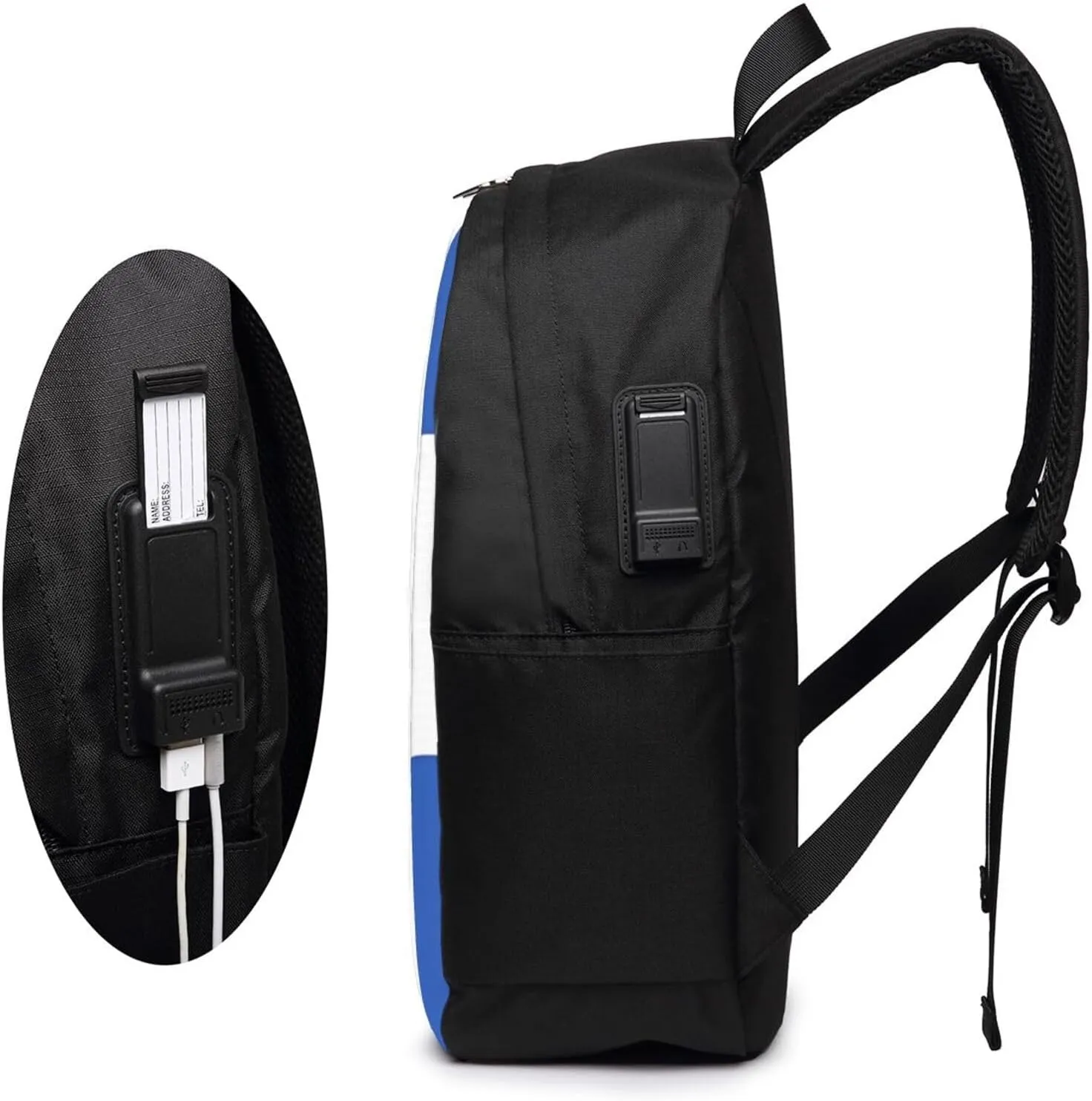 El Salvador Flag Laptop Backpacks Travel Backpack Casual Business Daypack Sport Rucksack Computer Bag Fits up to 17 Inch Notebook with USB Port