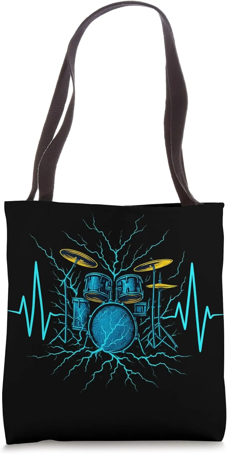 Electric Drum Set Pulse Design For Rock Music Lovers Tote Bag