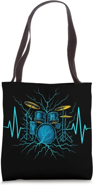 Electric Drum Set Pulse Design For Rock Music Lovers Tote Bag