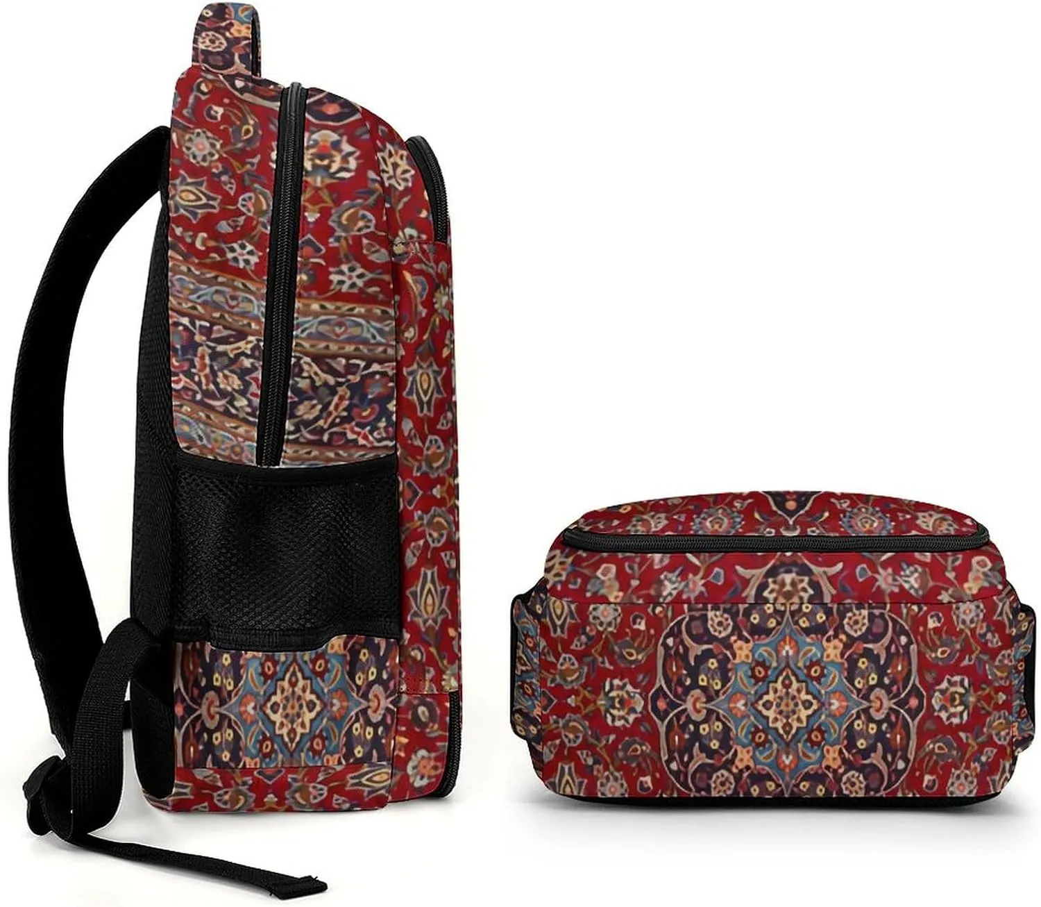 Elegant Retro Modern Vintage Persian Large Capacity, Lightweight, And Stylish Pocket Double Backpack