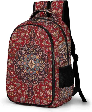 Elegant Retro Modern Vintage Persian Large Capacity, Lightweight, And Stylish Pocket Double Backpack