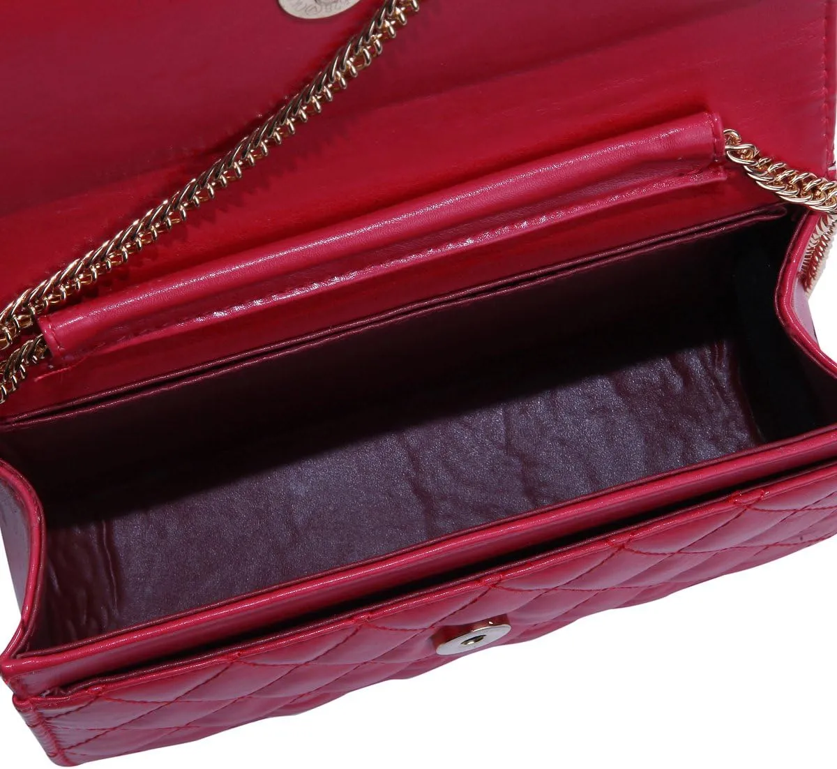Elegant Smooth PU Leather Quilted Clutch Handbag Crossbody Shoulder Bag - Diff Colors