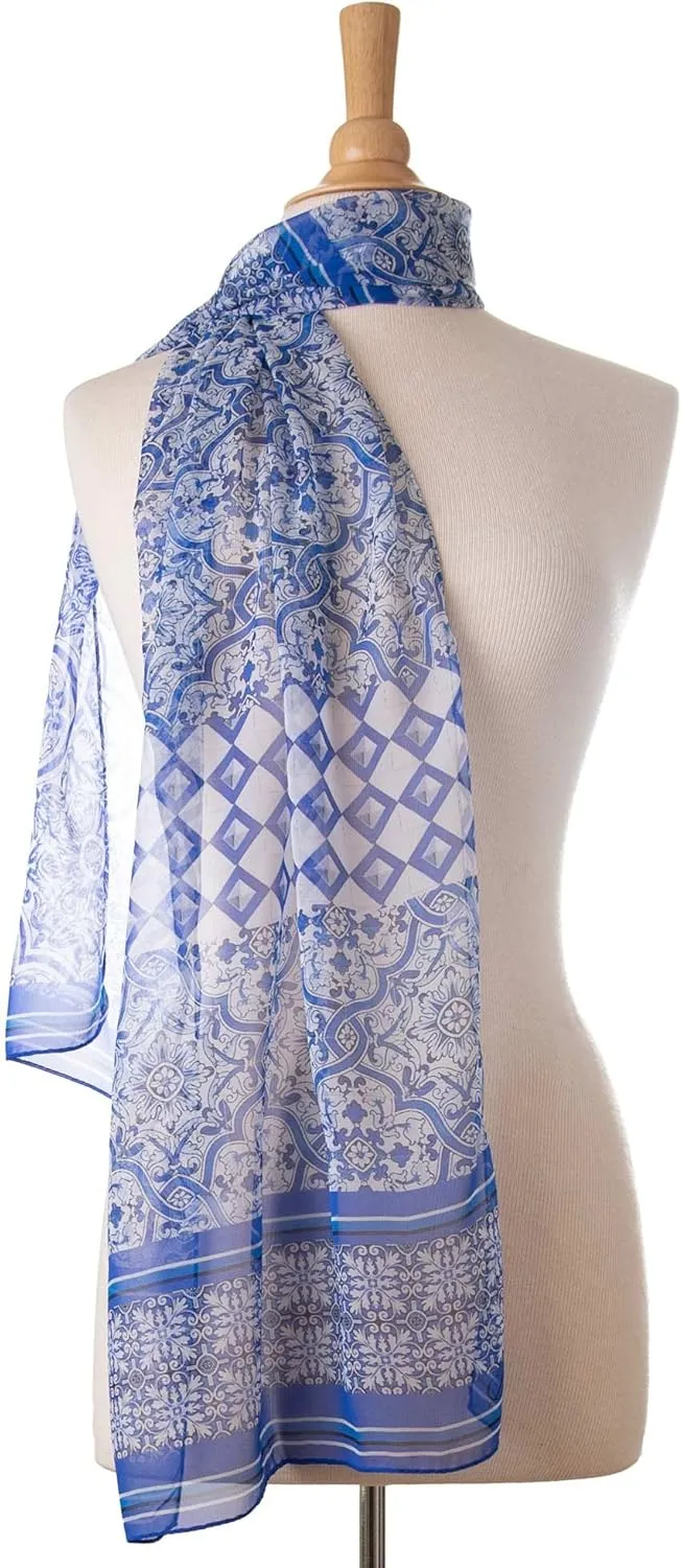 Elizabetta Women's 100% Silk Fashion Long Scarves - Made in Italy