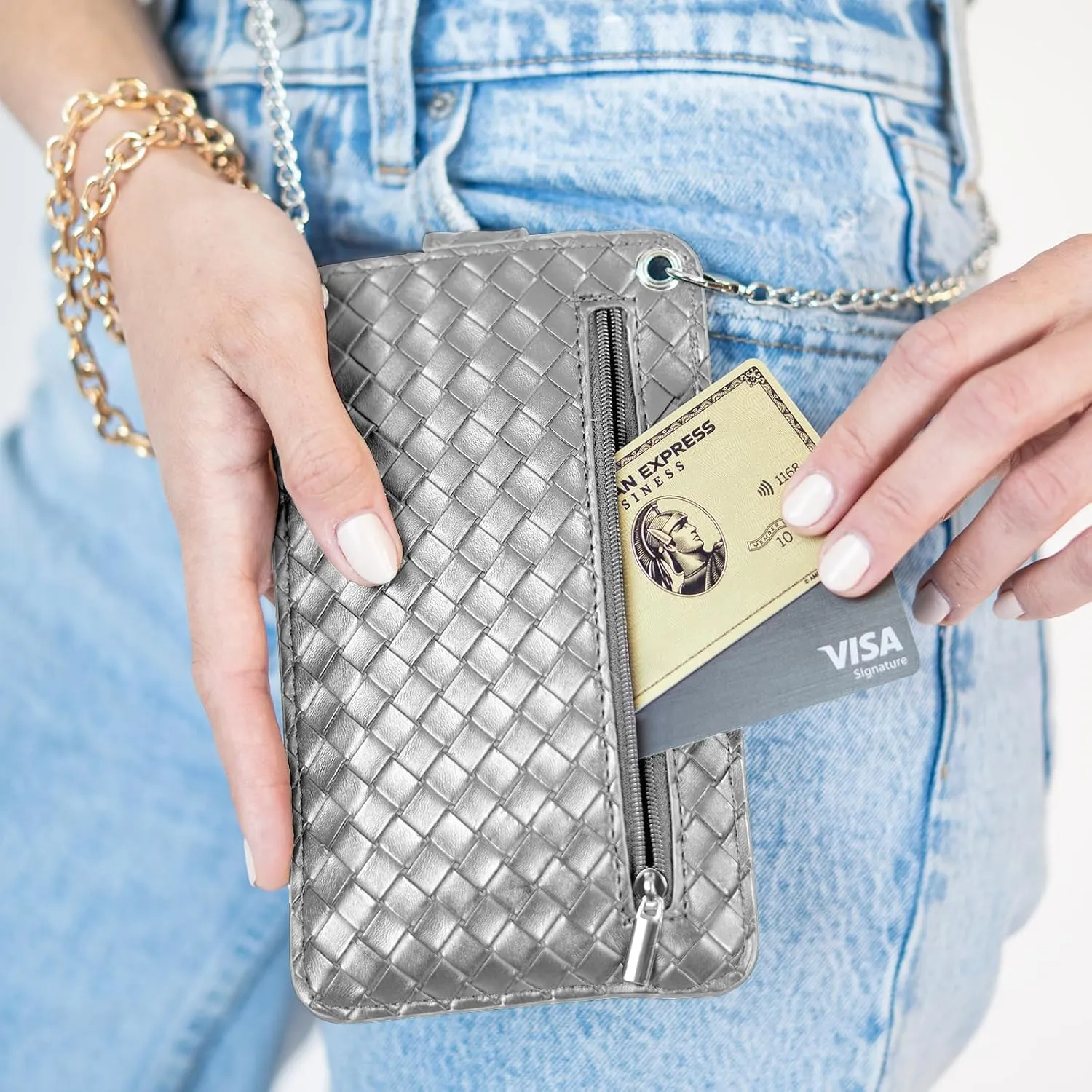 Ellie Rose Vegan Leather RFID Womens Crossbody Cell Phone Purse Holder Bag