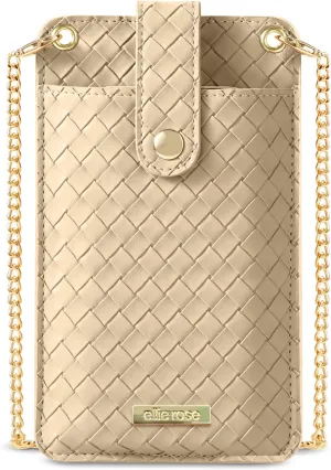 Ellie Rose Vegan Leather RFID Womens Crossbody Cell Phone Purse Holder Bag