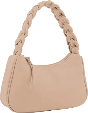 Emperia Braided Top Handle Shoulder Bag For Women, Trendy Designer Small Hobo Tote Handbag