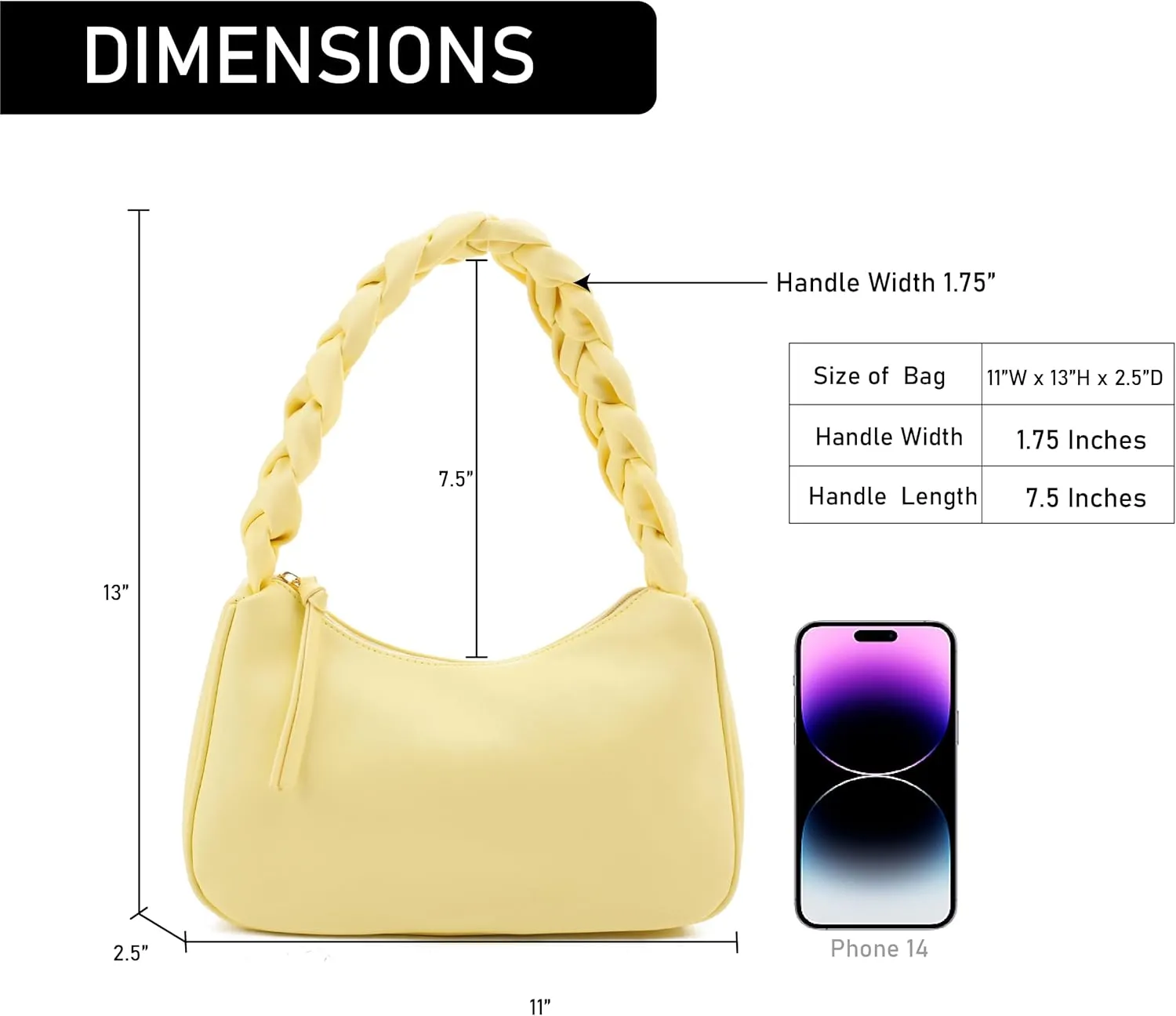 Emperia Braided Top Handle Shoulder Bag For Women, Trendy Designer Small Hobo Tote Handbag