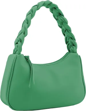 Emperia Braided Top Handle Shoulder Bag For Women, Trendy Designer Small Hobo Tote Handbag