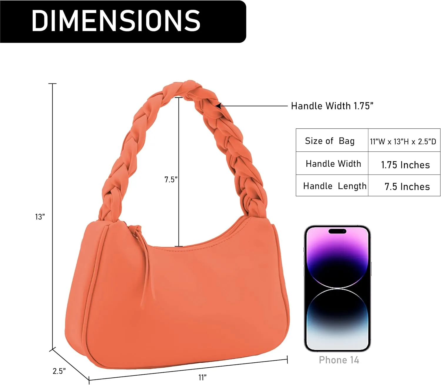 Emperia Braided Top Handle Shoulder Bag For Women, Trendy Designer Small Hobo Tote Handbag