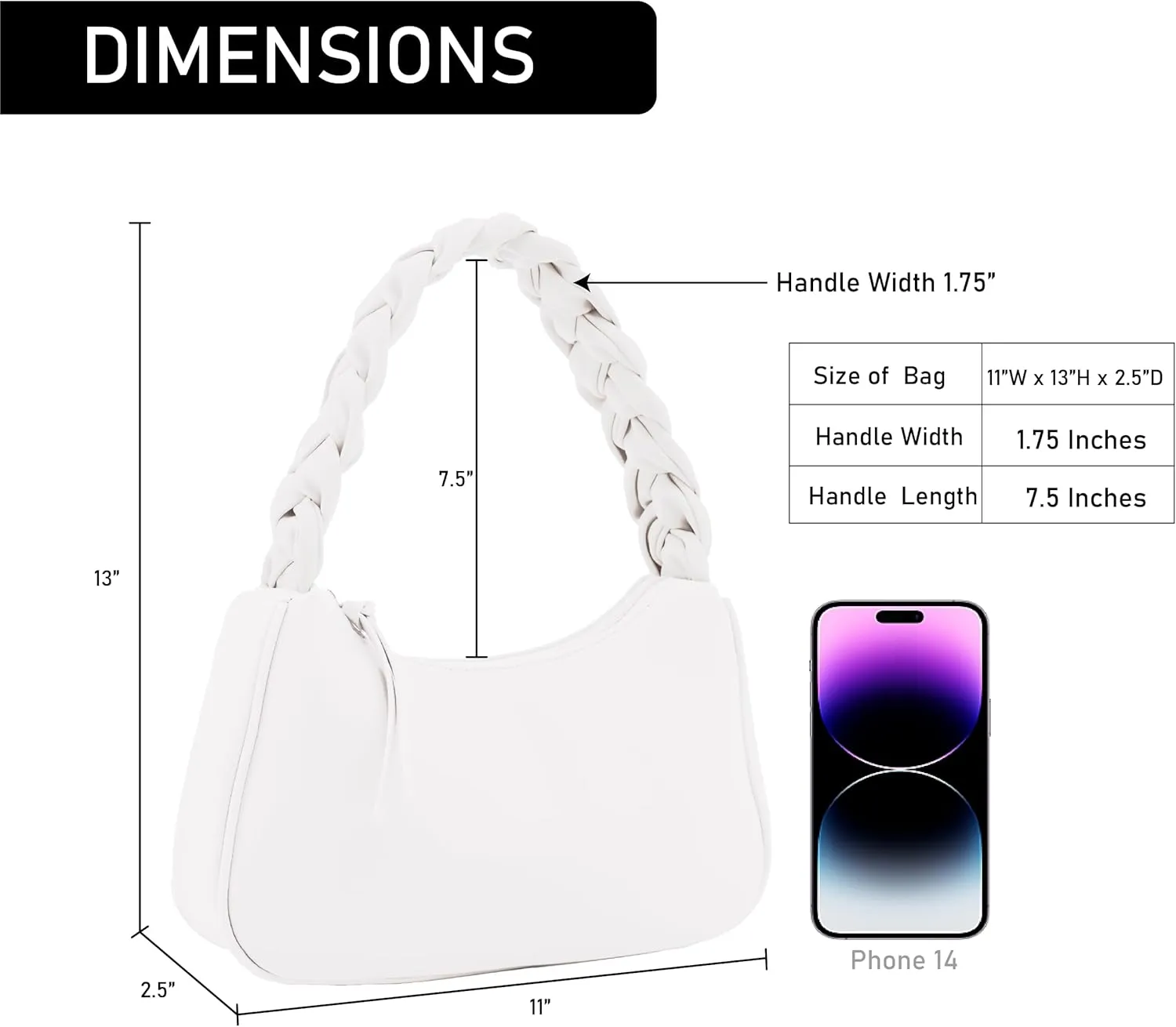 Emperia Braided Top Handle Shoulder Bag For Women, Trendy Designer Small Hobo Tote Handbag