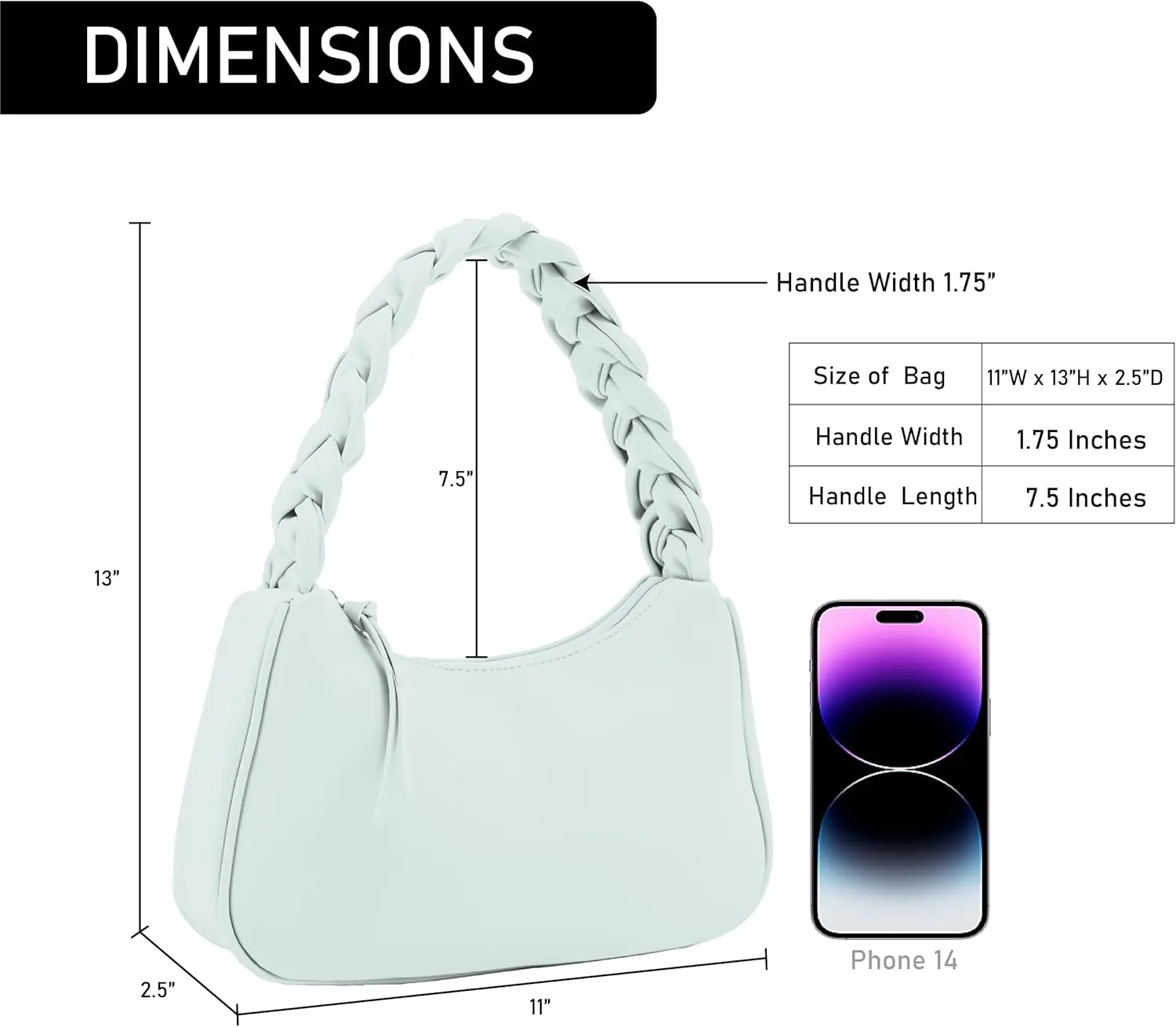 Emperia Braided Top Handle Shoulder Bag For Women, Trendy Designer Small Hobo Tote Handbag