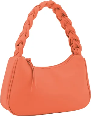 Emperia Braided Top Handle Shoulder Bag For Women, Trendy Designer Small Hobo Tote Handbag