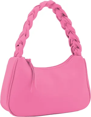 Emperia Braided Top Handle Shoulder Bag For Women, Trendy Designer Small Hobo Tote Handbag