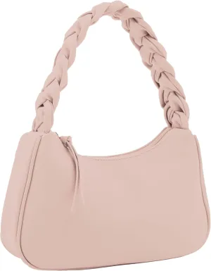 Emperia Braided Top Handle Shoulder Bag For Women, Trendy Designer Small Hobo Tote Handbag