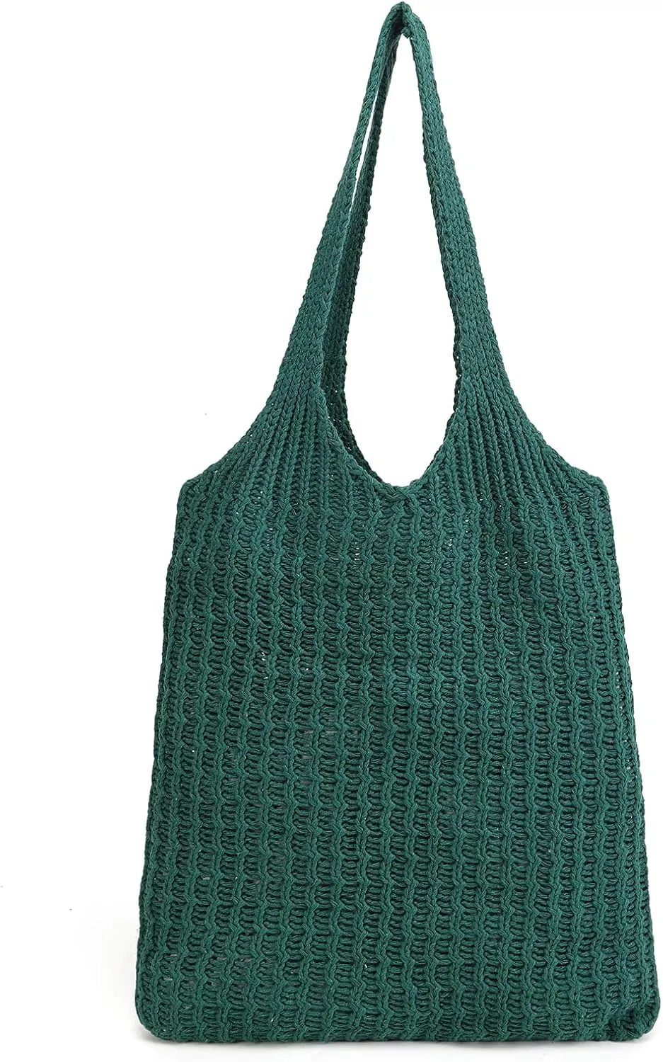 ENBEI Handmade Crochet Shoulder Bag for Women, Foldable and Lightweight Polyester Tote, Stylish & Practical Travel Purse