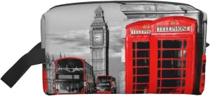 England Uk London Telephone Print Travel Cosmetic Large Capacity Zippered Storage Bag For Toiletries Daily Essentials
